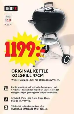 ICA Maxi WEBER Original kettle kolgrill 47cm erbjuda