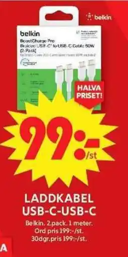 ICA Maxi BELKIN Laddkabel usb-c-usb-c erbjuda