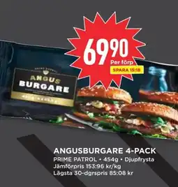 Willys PRIME PATROL Angusburgare 4-pack erbjuda