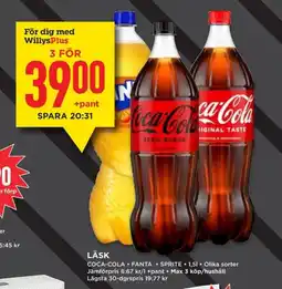 Willys Läsk erbjuda