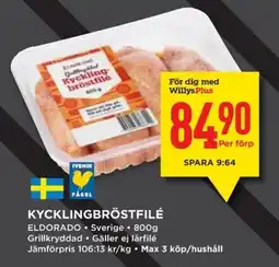 Willys ELDORADO Kycklingbröstfilé erbjuda
