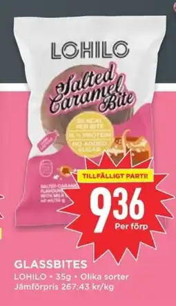 Willys LOHILO Glassbites erbjuda