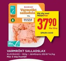 Willys Varmrökt salladslax erbjuda