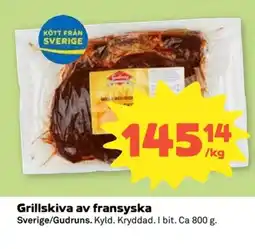 Coop GUDRUNS Grillskiva av fransyska erbjuda