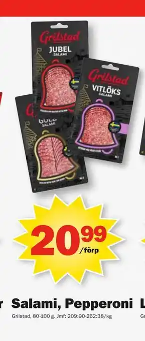 Pekås Salami, Pepperoni erbjuda