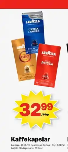 Pekås Kaffekapslar erbjuda