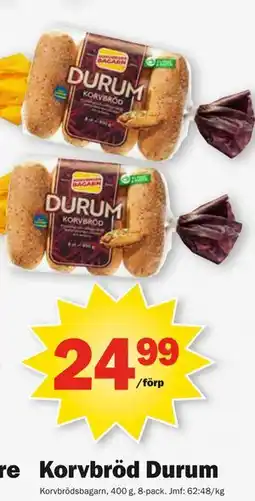 Pekås Korvbröd Durum erbjuda