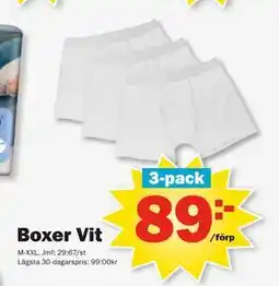 Pekås Boxer Vit erbjuda