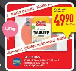 Willys FALUKORV, Medlemspris erbjuda