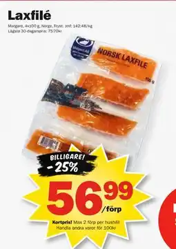 Pekås Laxfilé, Medlemspris erbjuda