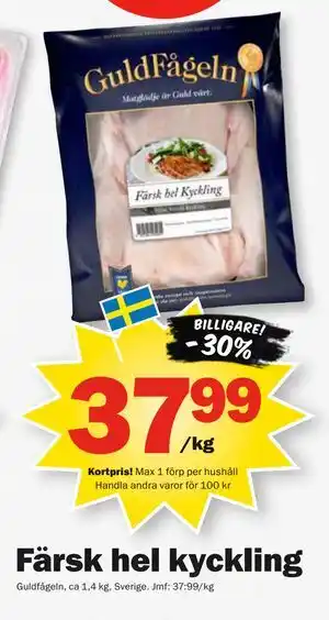 Färsk hel kyckling, Medlemspris