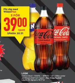 Willys LÄSK, Medlemspris erbjuda