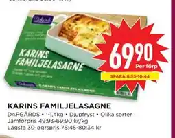 Willys KARINS FAMILJELASAGNE erbjuda