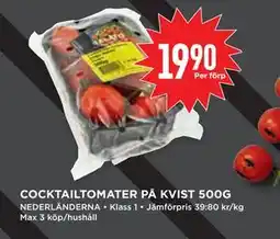 Willys Hemma COCKTAILTOMATER PÅ KVIST 500G erbjuda
