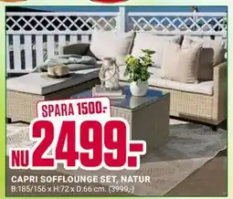ÖoB CAPRI SOFFLOUNGE SET, NATUR erbjuda