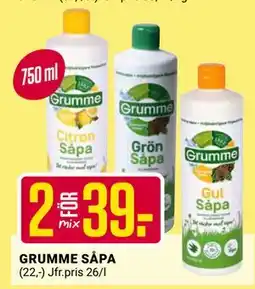 ÖoB GRUMME SÅPA erbjuda