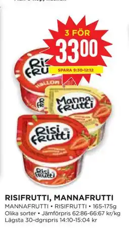 Willys Hemma RISIFRUTTI, MANNAFRUTTI erbjuda
