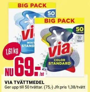 ÖoB VIA TVÄTTMEDEL erbjuda
