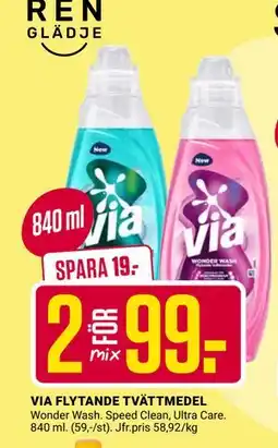 ÖoB VIA FLYTANDE TVÄTTMEDEL erbjuda