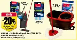 ÖoB VILEDA H2PRO FLAT MOP SYSTEM, REFILL VILEDA TURBO SMART erbjuda