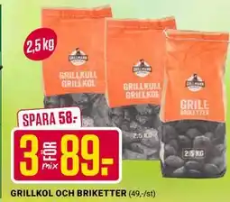 ÖoB GRILLKOL OCH BRIKETTER erbjuda