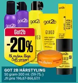 ÖoB GOT 2B HÅRSTYLING erbjuda