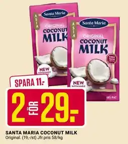 ÖoB SANTA MARIA COCONUT MILK erbjuda