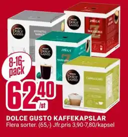 ÖoB DOLCE GUSTO KAFFEKAPSLAR erbjuda