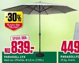 ÖoB PARASOLL LYX erbjuda