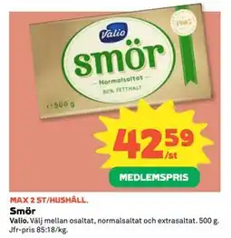 Coop Daglivs Smör, Medlemspris erbjuda