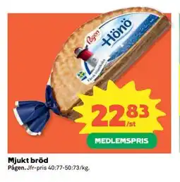 Coop Daglivs Mjukt bröd, Medlemspris erbjuda