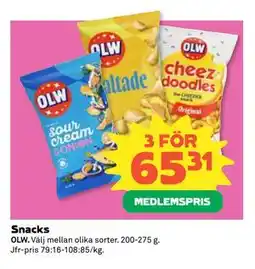 Coop Daglivs Snacks, Medlemspris erbjuda