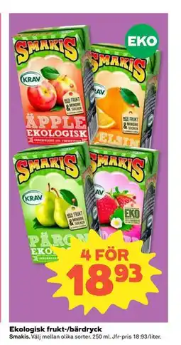 Coop Daglivs Ekologisk frukt-/bärdryck erbjuda