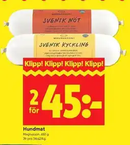 ICA Kvantum Hundmat erbjuda