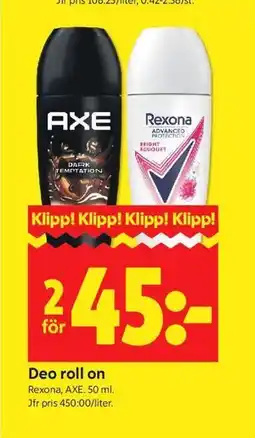 ICA Kvantum Deo roll on erbjuda