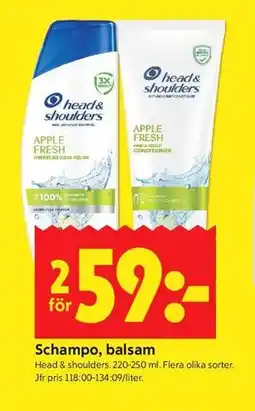 ICA Kvantum Schampo, balsam erbjuda