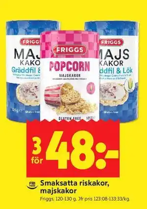 ICA Kvantum Smaksatta riskakor, majskakor erbjuda