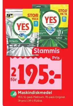 ICA Kvantum Maskindiskmedel, Medlemspris erbjuda