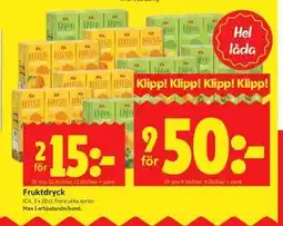 ICA Kvantum Fruktdryck erbjuda