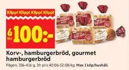 ICA Kvantum Korv-, hamburgerbröd, gourmet hamburgerbröd erbjuda