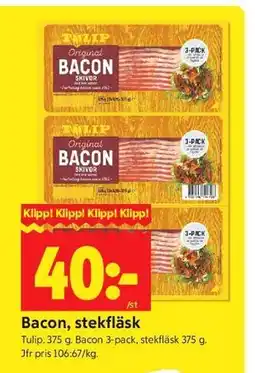 ICA Kvantum Bacon, stekfläsk erbjuda