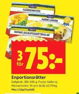 ICA Kvantum Enportionsrätter erbjuda