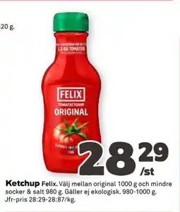 Coop FELIX Ketchup erbjuda