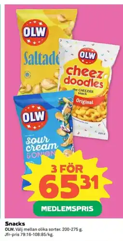 Coop OLW Snacks erbjuda