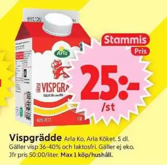 ICA Supermarket ARLA Vispgrädde erbjuda