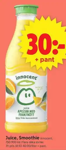 ICA Supermarket INNOCENT Juice, smoothie erbjuda