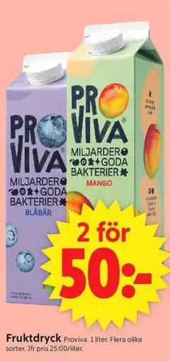 ICA Supermarket PROVIVA Fruktdryck erbjuda