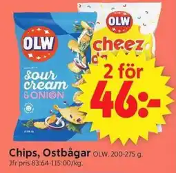 ICA Supermarket OLW Chips, ostbågar erbjuda