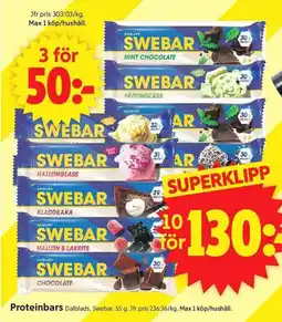 ICA Supermarket Proteinbars erbjuda