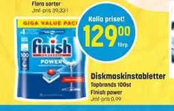 Eurocash FINISH Diskmaskinstabletter erbjuda